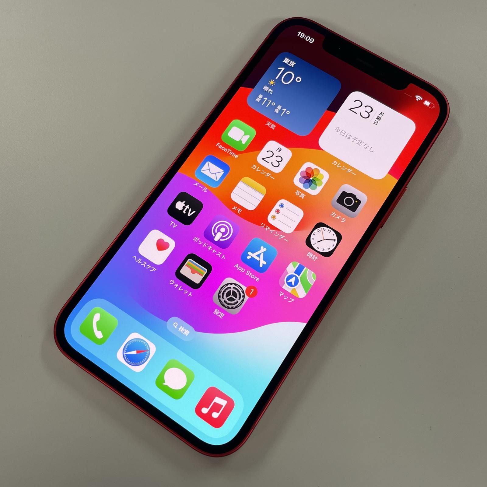 au iPhone 12 64GB レッド