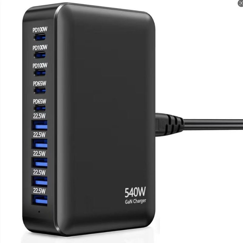 10ポートGan充電ステーション 最大100W単一ポートpd3.1高速充電器