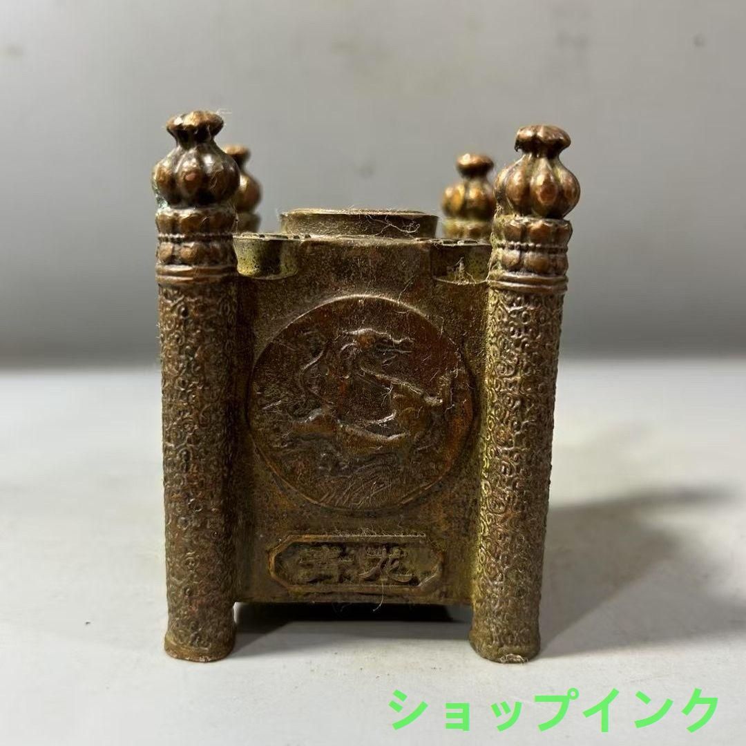 香炉 観音様 仏像 銅器 開運 風水 重厚 極細工 装飾品 工芸品 美術品 置物 坐蓮観音様の置物 銅細工 装飾品 工芸品 美術品（観音菩薩像の