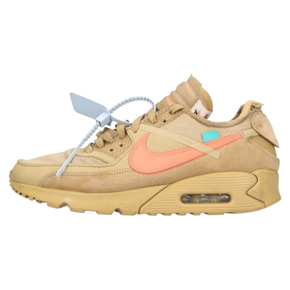 NIKE (ナイキ) ×OFF WHITE THE 10 NIKE AIR MAX 90 オフホワイト エアマックス90 ローカットスニーカー ベージュ US10/28cm AA7293-200