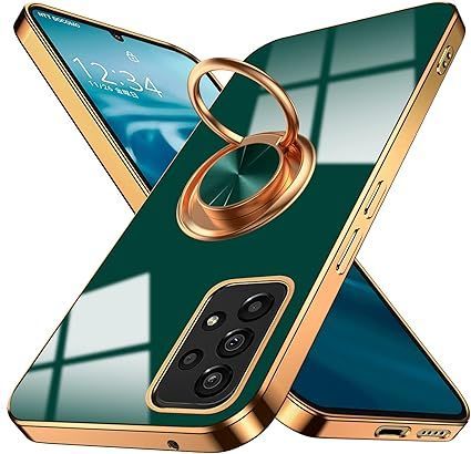 Galaxy A53 5G 用ケース リング付き SC-53C SCG15 ケース 耐衝撃 落下衝撃吸収 tpu シリコン 軽量 薄型 メッキ加工 ストラップホール付き サムスン ギャラクシー A53 5g 用ケース 全面保護 スタンド機能