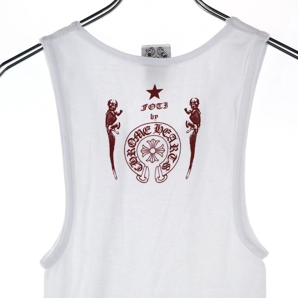 CHROME HEARTS クロムハーツ OLD FOTI フォティ プリントリブタンクトップ ノースリーブ ホワイト USTAUSTRALIA_COM_AU