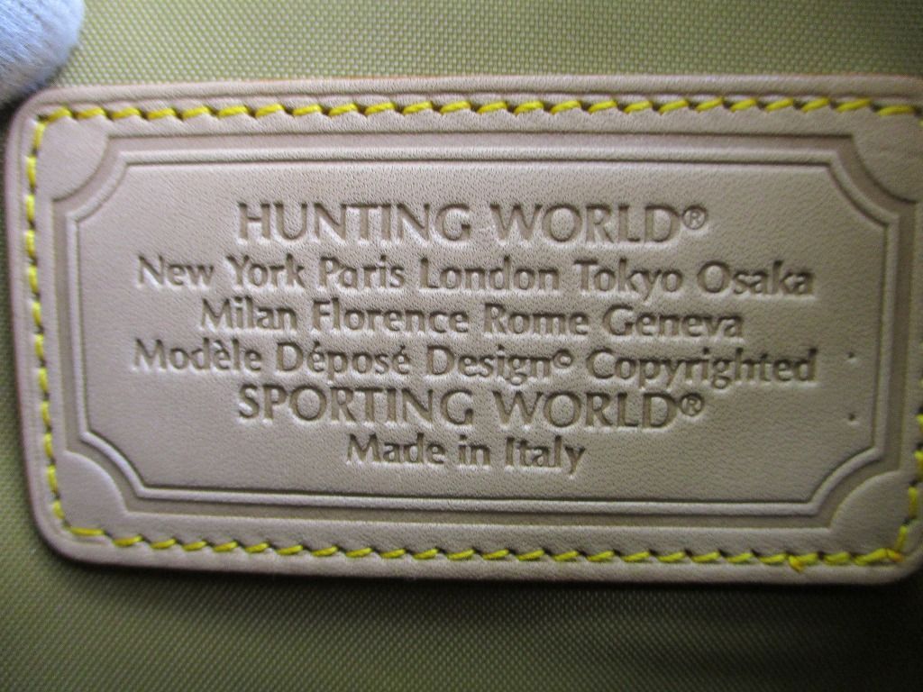 展示保管品】 HUNTING WORLD ハンティングワールド バチュー サーパス ショルダーバッグ ポシェット 斜めかけバッグ グリーン×ブラウン  - メルカリ