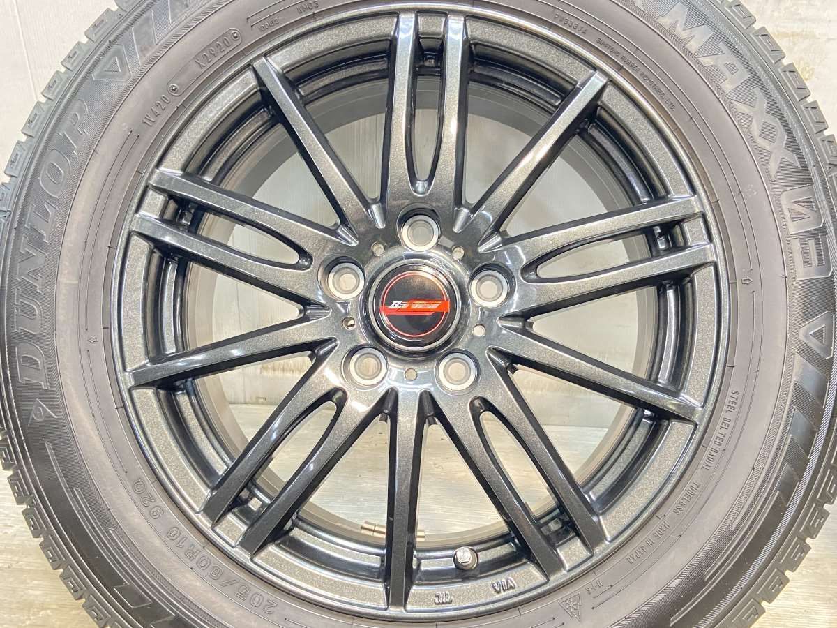 205/60R16 ダンロップ ウィンターマックス 03 Barosso 16x6.5 53 114.3-5穴 中古タイヤ スタッドレスタイヤ  ホイールセット 4本セット w16240619000 - メルカリ