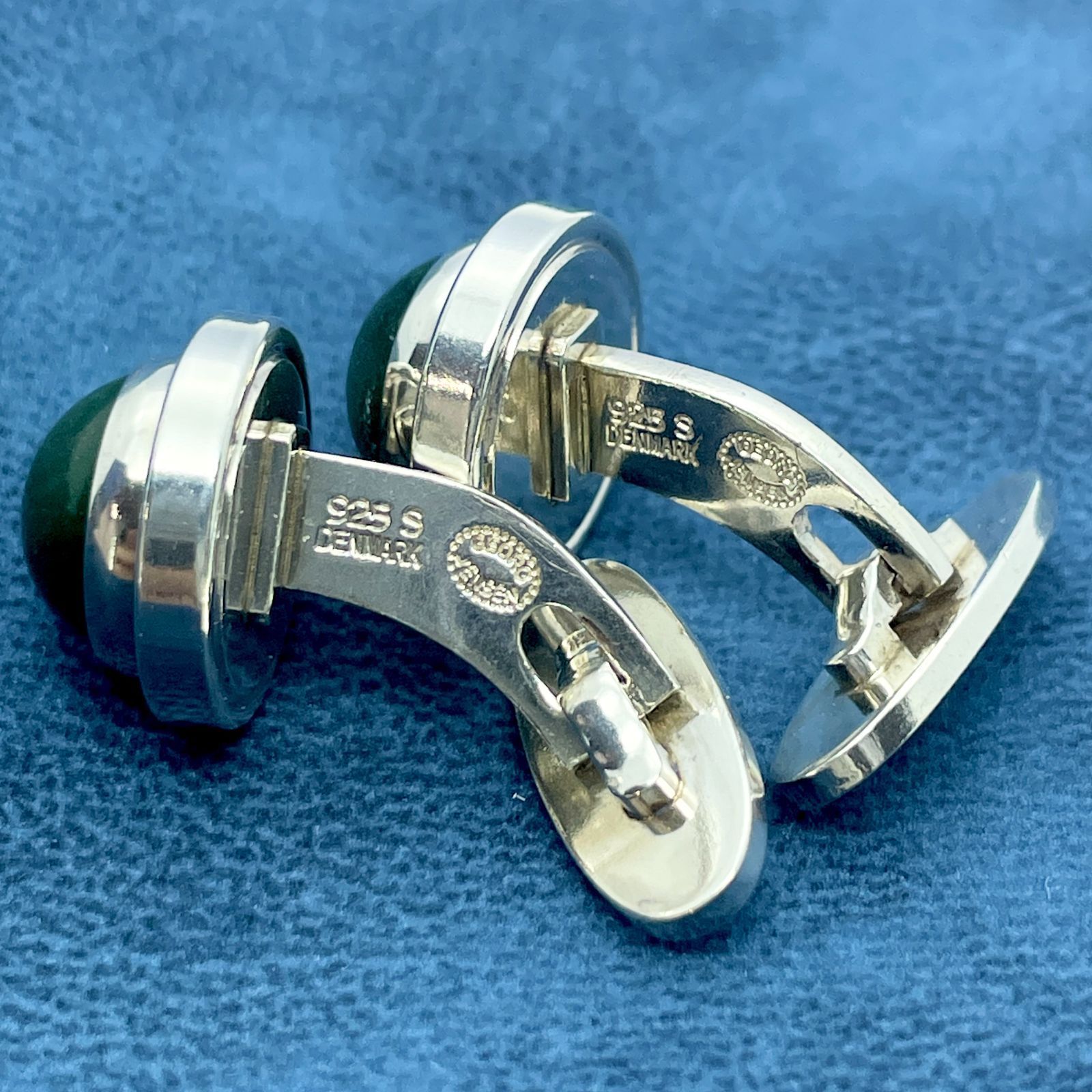 希少】ジョージジェンセン 44D ネフライト カフリンクス カフス SV925 