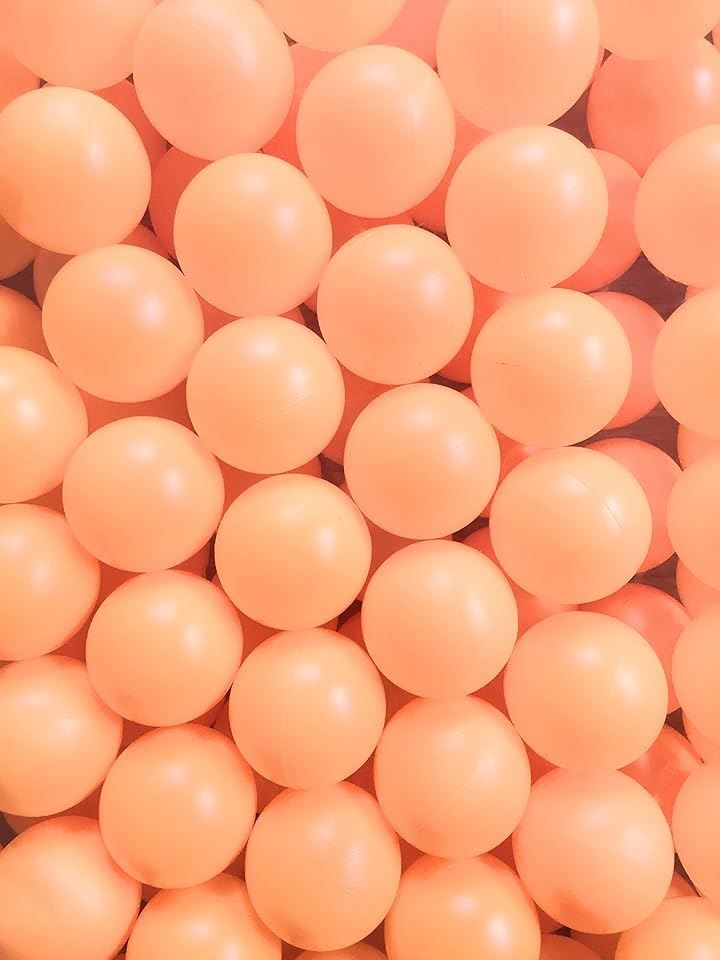 【ASPALAND】 卓球 ボール ピンポン 玉 レジャー 練習 用 無地 ロゴなし セット(オレンジ，  １００個)