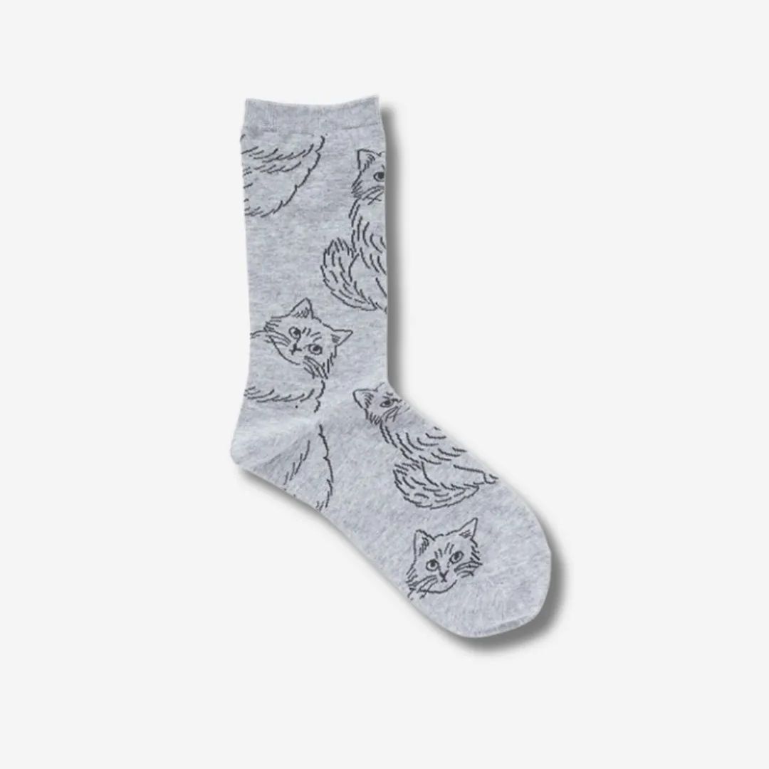 松尾ミユキ】Cat socks｜靴下 くつ下｜選べる4種類 Pumpkin/Noisettes 