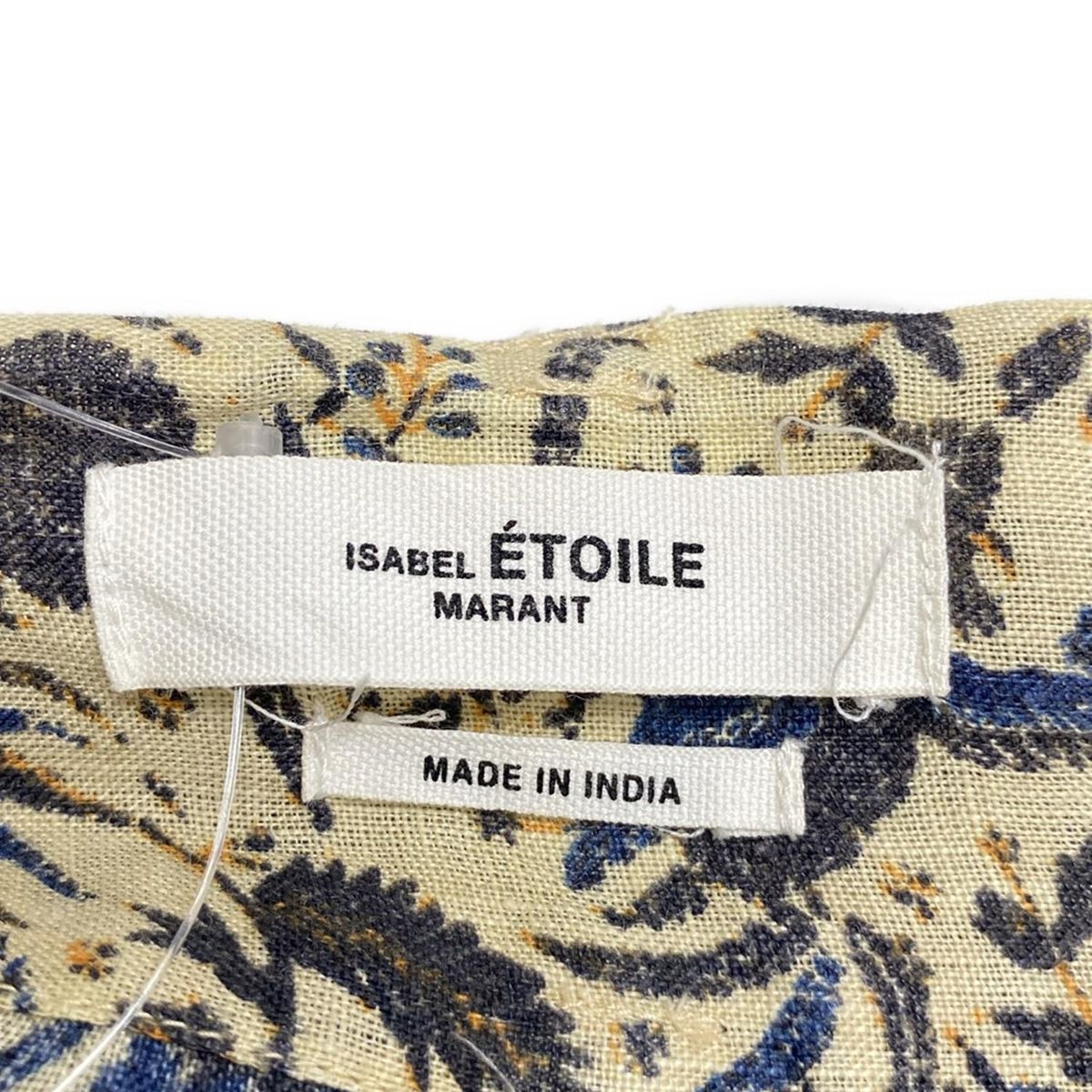 【美品】イザベルマランエトワール　ウィンドブレーカー白X柄　サイズ34 デニム Etoile レディース｜ISABEL MARANT（イザベル マラン