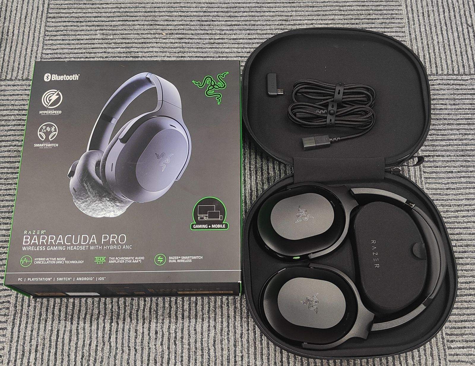 新品未使用　RAZER BARRACUDA PRO ワイヤレスヘッドホン Amazon.com: Razer Barracuda Pro Wireless Gaming Headset (PC