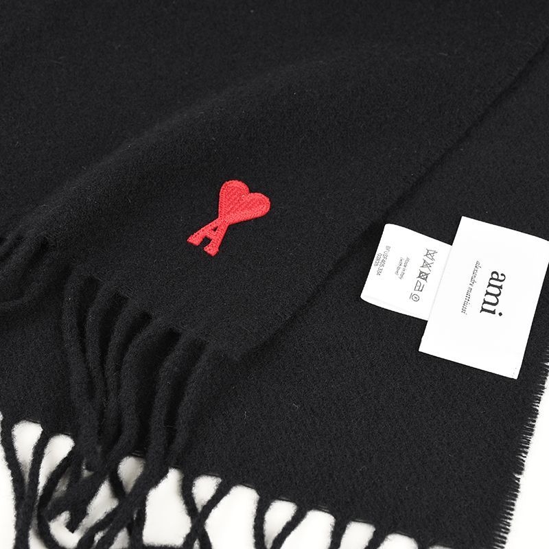 ら*ん様 アミ パリス クラシックマフラー 新品 イタリア正規品 アミ パリス クラシックマフラー 新品 イタリア正規品