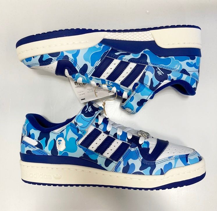 adidas Forum 84 BAPE Low Blue Camo ア ベイシング エイプ × アディダス フォーラム84 ベイプ ロー 30th  アニバーサリー ブルー カモ ID4772 スニーカー 28cm 101-shoes1228