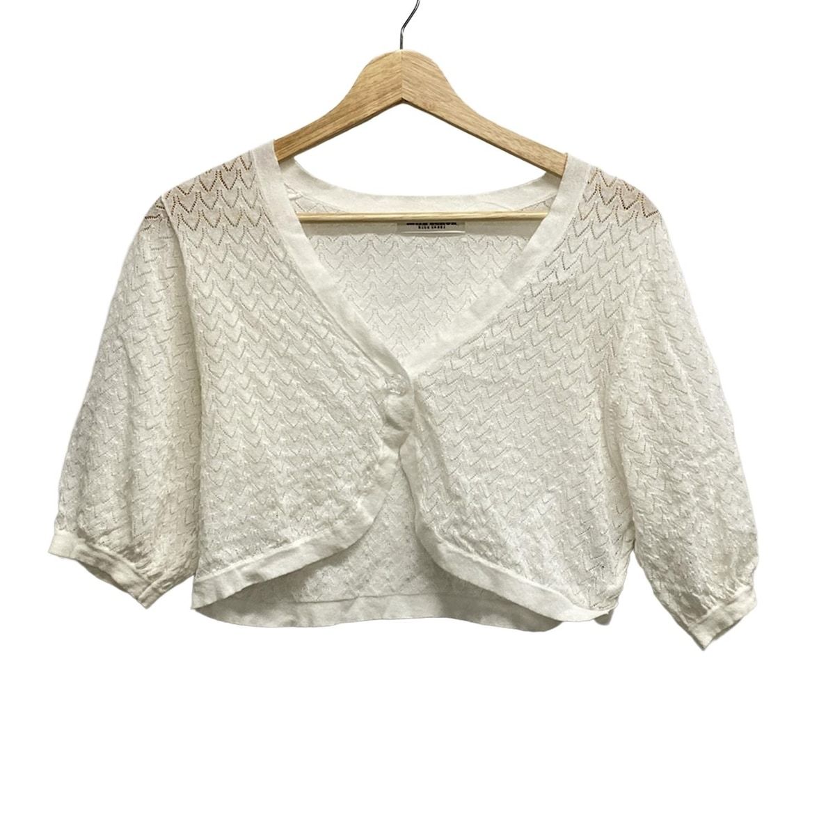 ミラショーン mila schon カーディガン サイズ40 M 白×黒×ダーク  