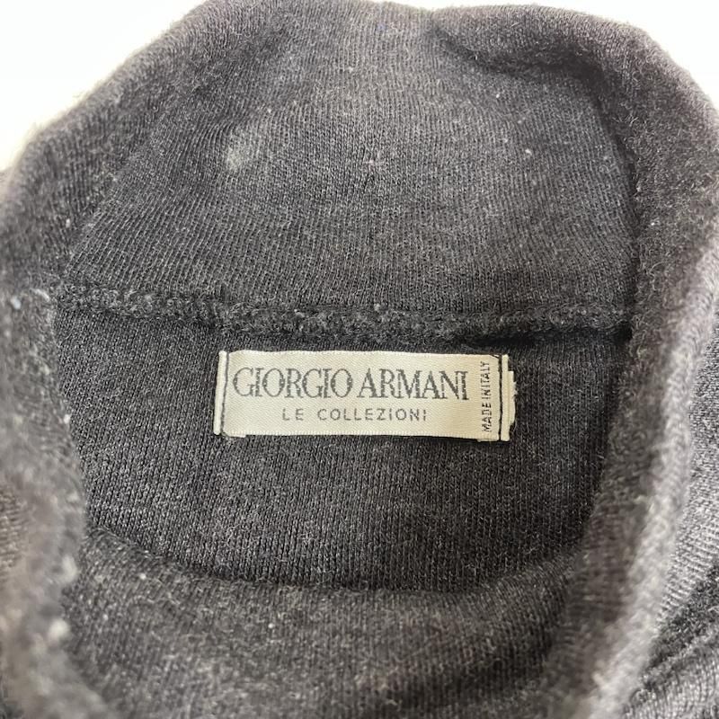 GIORGIO ARMANI ジョルジオアルマーニ ニット、セーター 長袖 タートル ハイネック リブ カットソー ニット 長袖 セーター ロゴ 刺繍