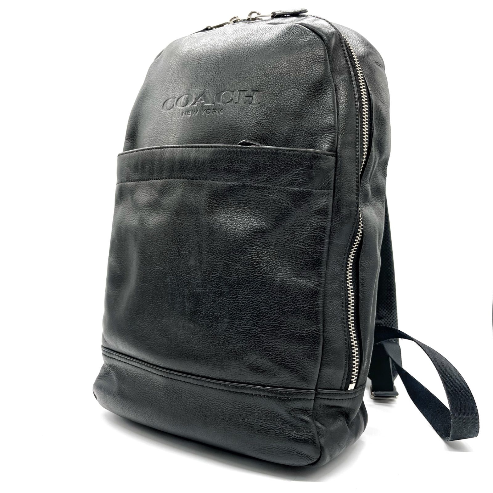 極美品✨COACH コーチ リュック チャールズ レザー 黒 54135 極美品】コーチ 54135 チャールズ スリム バックパック レザー 肩掛け