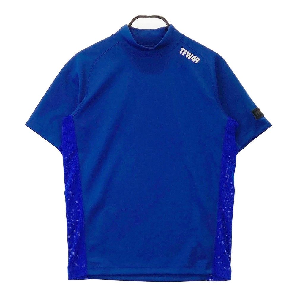 サイズ：S TFW49 ティーエフダブリューフォーティーナイン  モックネック 半袖Tシャツ  ブルー系 [240101246643]# ゴルフウェア メンズ ストスト