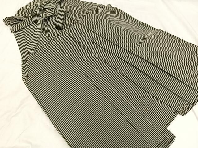 ≪人気≫平和屋着物○男性 馬乗り袴 刺繍 縞 正絹 逸品 BAAV0436mzの 