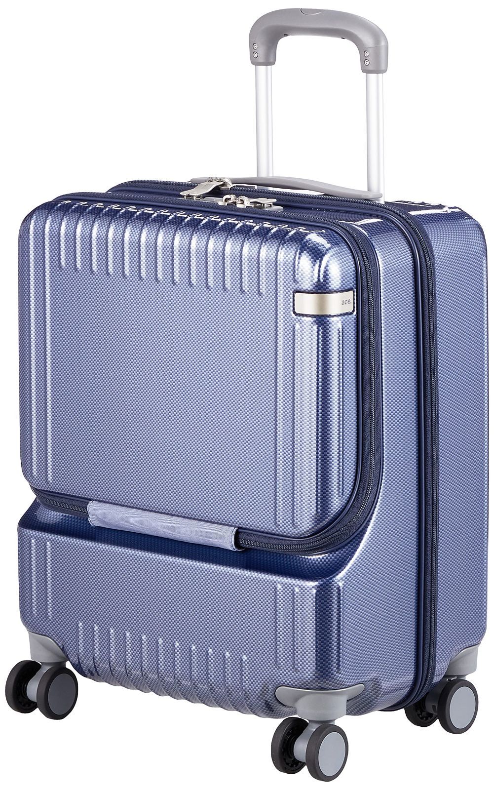 Color ネイビーカーボン エース トーキョー スーツケース キャリーケース キャリーバッグ 機内持ち込み sサイズ 1泊2日 2泊3日 37L フロントポケット キャスターストッパー 双輪キャスター 3.2kg パリセイド3-Z No.06912 50