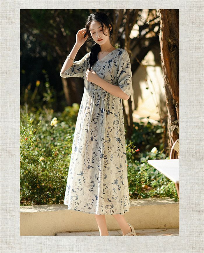 花柄ワンピース 半袖ワンピース