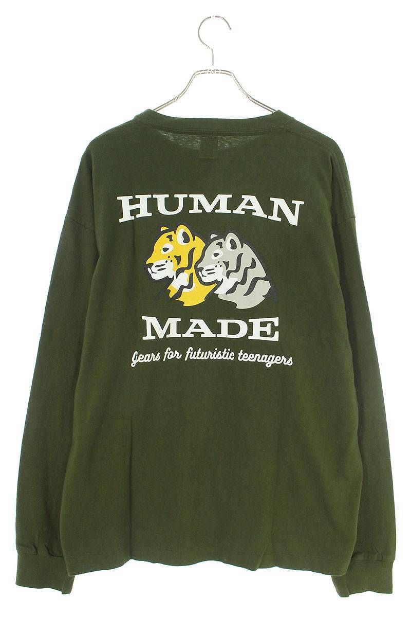 ヒューマンメイド 23AW GRAPHIC L/S T-SHIRT #1 HM26CS004OD4 ロゴワッペンバックプリント長袖カットソー メンズ  XL 【6/17～6/23 特大タイムセール開催！】 - メルカリ