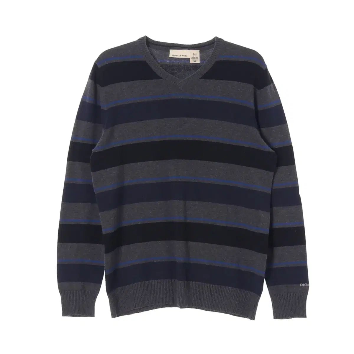 S DKNY DKu0026Y ジーンズ Vネック ストライプ ニット セーター セーター