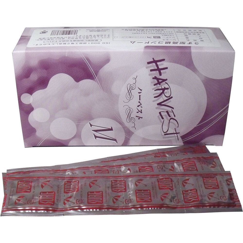 3セット 業務用コンドーム ハーベスト シュアー Mサイズ 144個入 pto