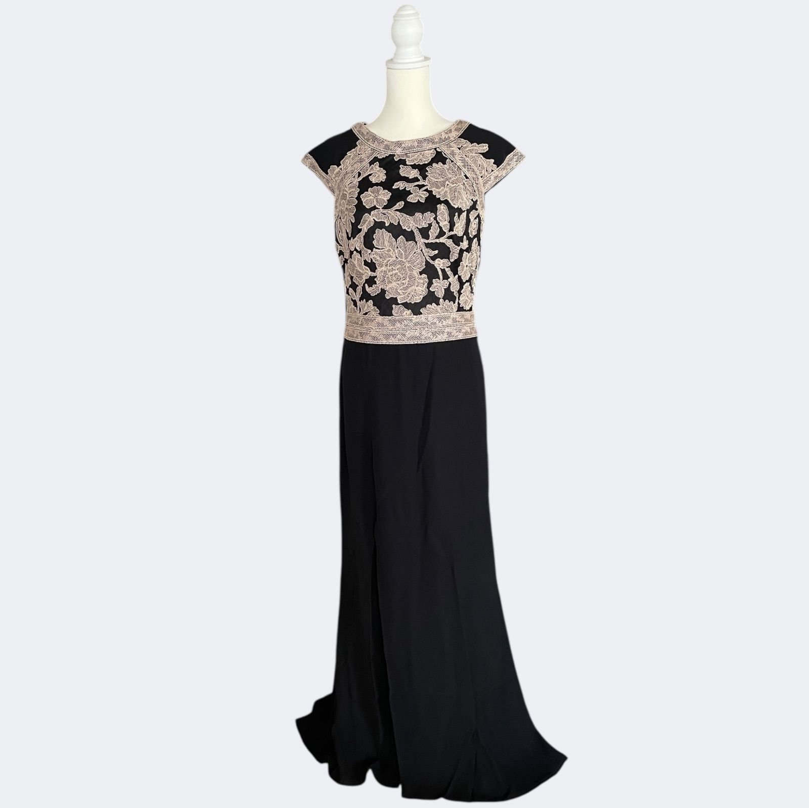 TADASHI SHOJI　ロングフォーマルドレス　「１２ 」/ ２XL TADASHI SHOJI ロングドレス サイズ12 2XL(3Lサイズ) ネイビー コード