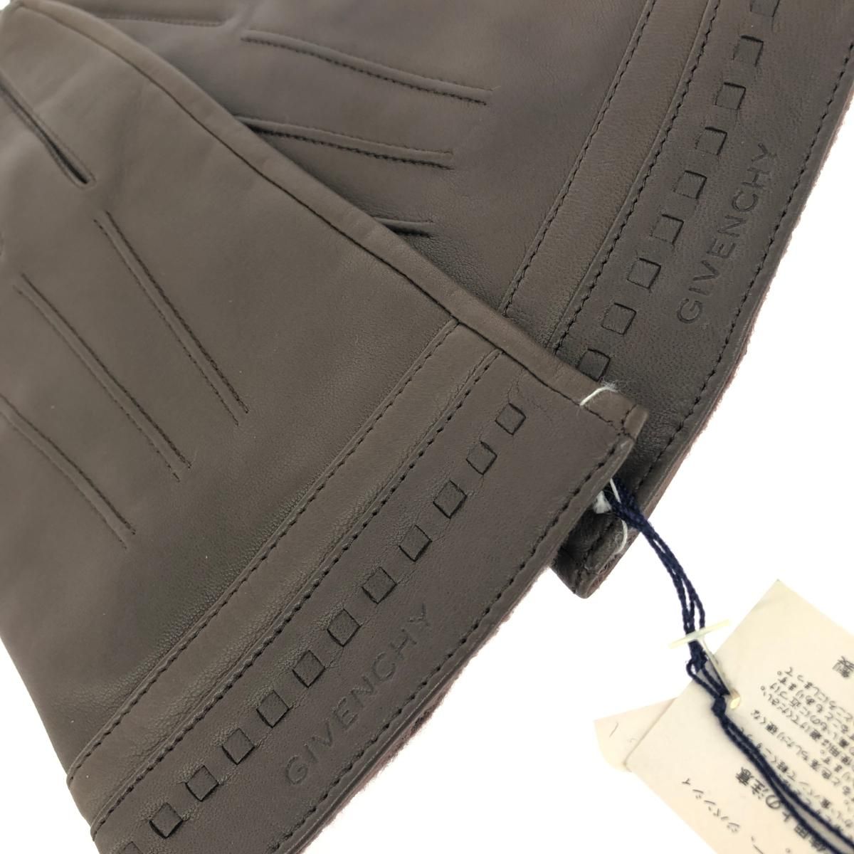 未使用品 GIVENCHY ジバンシィ 手袋 ブラウン レザー レディース