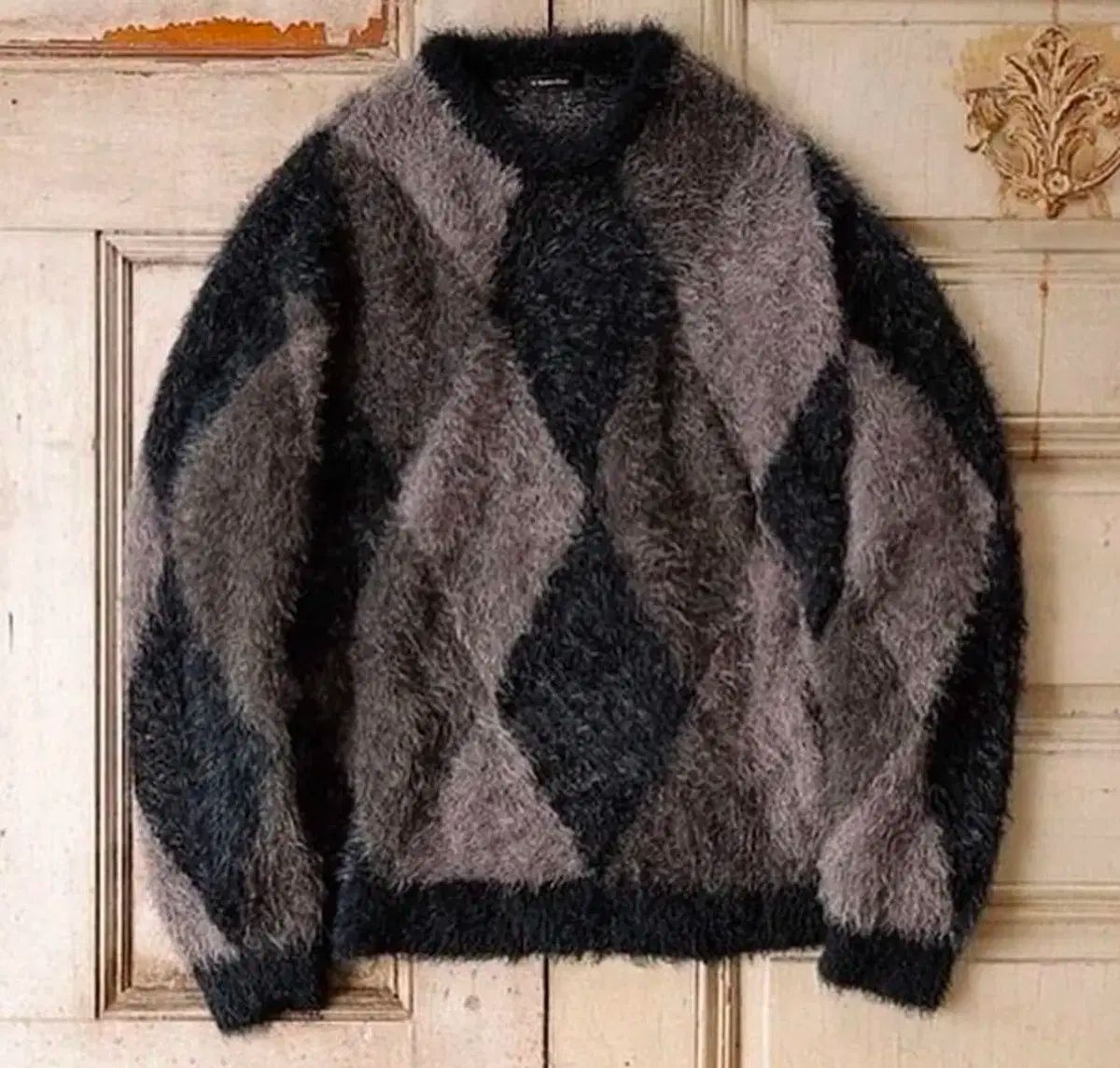 ナンバーナイン アーガイルカシミヤウールニット　 サイズ4 ナンバーナイン アウトレット アーガイルカシミヤウールニット サイズ4