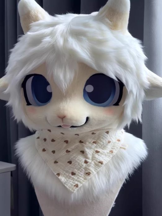 着ぐるみヘッド 羊 NO.206 白 全頭ヘッド ケモノ ファースーツ ぬいぐるみ コスプレ コスチューム kigurumi