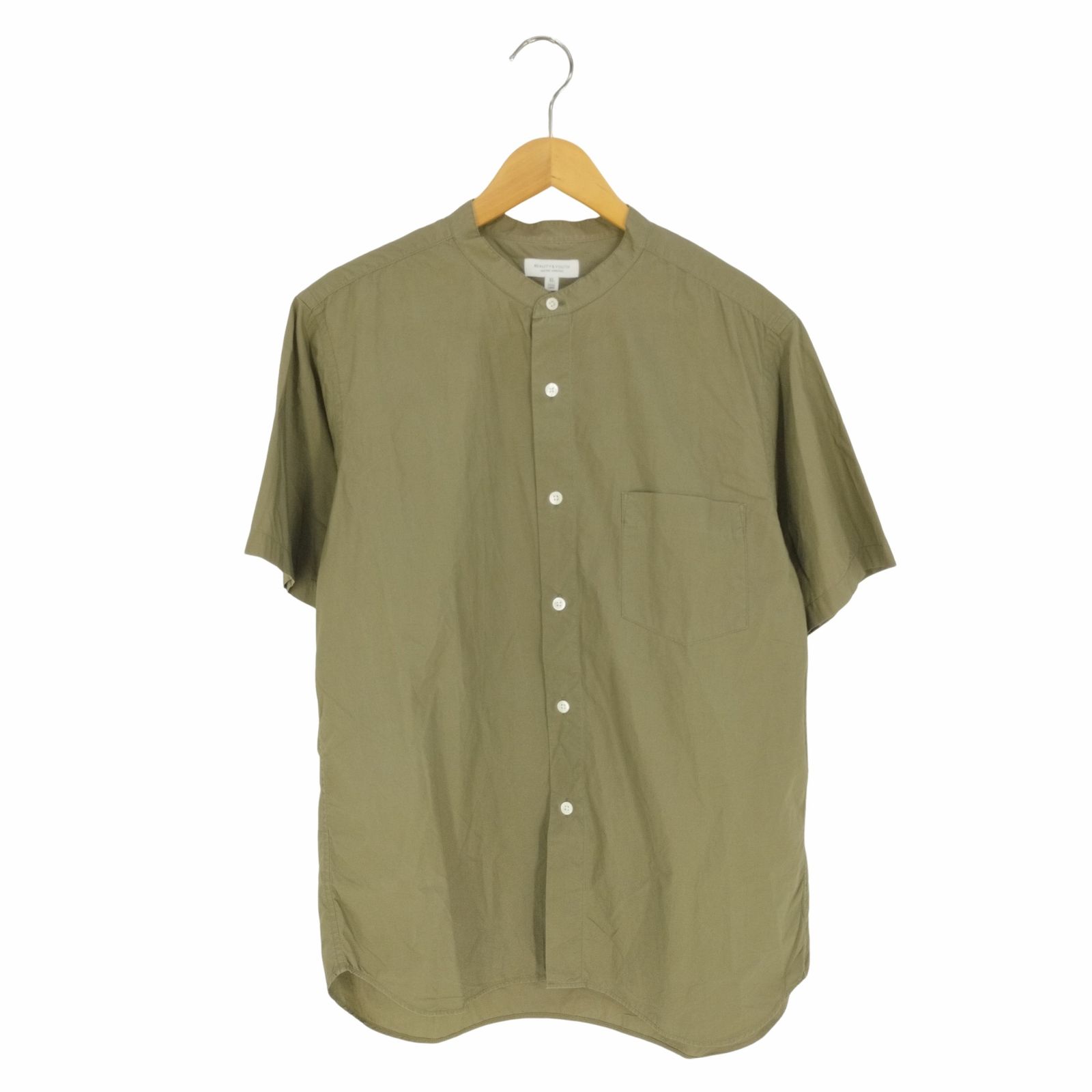 ビューティーアンドユースユナイテッドアローズ BEAUTY u0026 YOUTH UNITED ARROWS BY タイプライター バンドカラー シャツ メンズ JPN：XL 