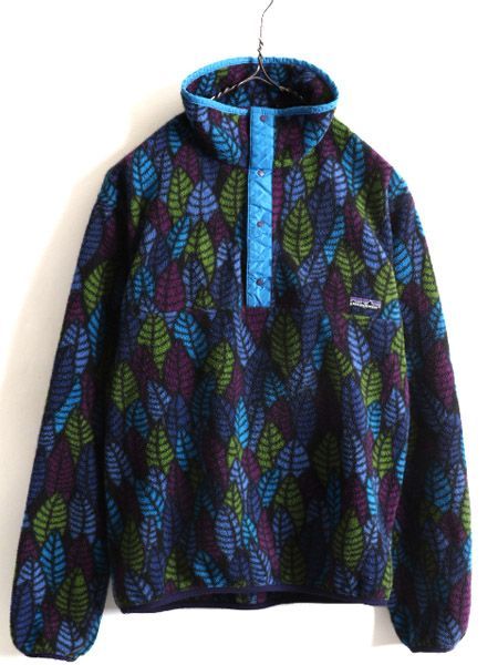 希少/極美品/USA製/92年製/patagonia/スナップT/リーフ柄/XLブルゾン