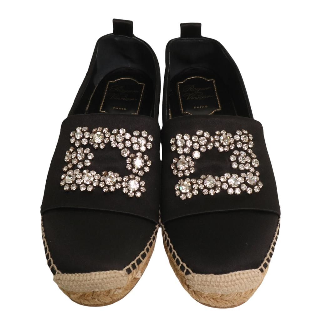 ロジェヴィヴィエ Roger Vivier ストーン 装飾 エスパドリーユ 