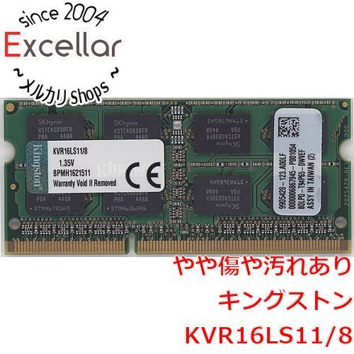 bn:6] Kingston製 KVR16LS11/8 SODIMM DDR3L PC3L-12800 8GB - 家電