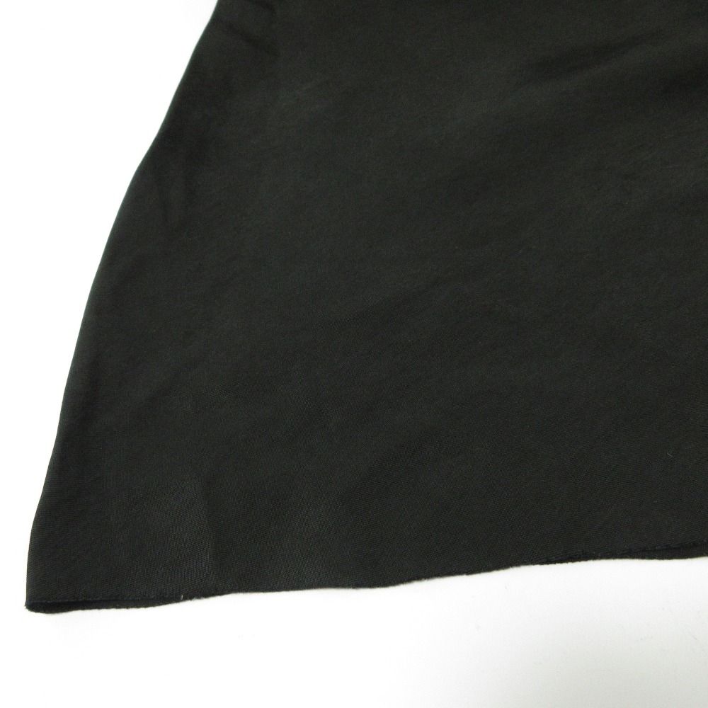 ANN DEMEULEMEESTER ブラックタイトスカート 36 良品 ANN DEMEULEMEESTER アンドゥムルメステール サテン タイト