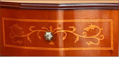 キャビネット 木製 イタリア 猫脚 象嵌 サイドボード 完成品
