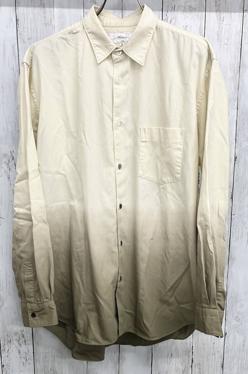 FOLL 長袖シャツ フォル 25|cotton serge gradation shirt グラデーション コットン サイズ2