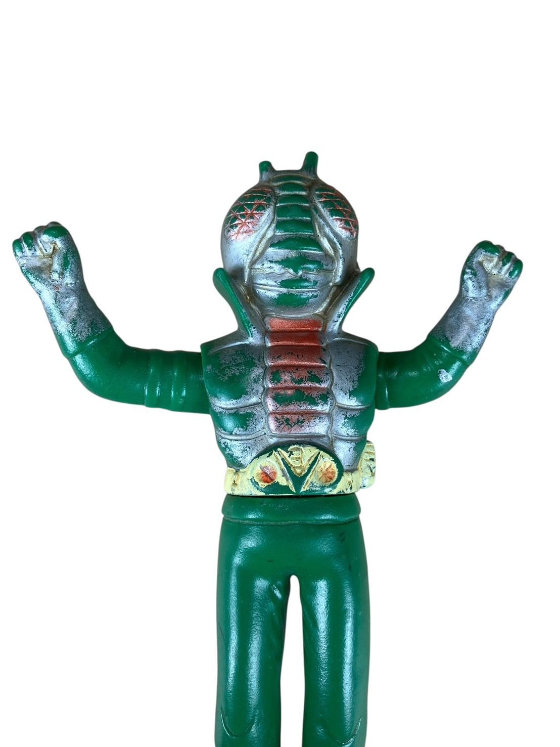 N0292】無版権 仮面ライダーV3 ミニソフビ人形 両腕上げポーズ ポピー