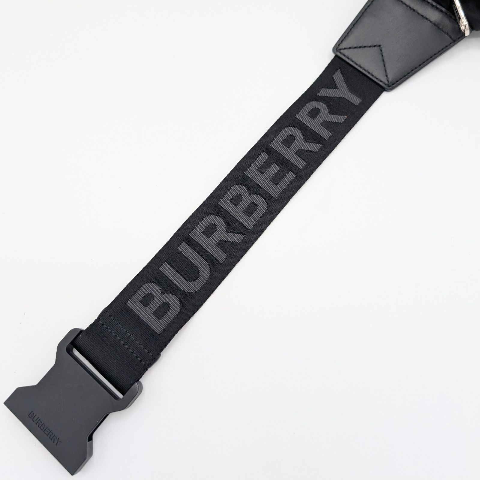 美品】バーバリー/Burberry ロゴプリント ボディバッグ バムバッグ 
