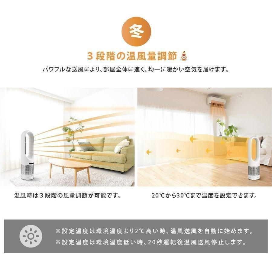リモコン付き 8段階風量調節