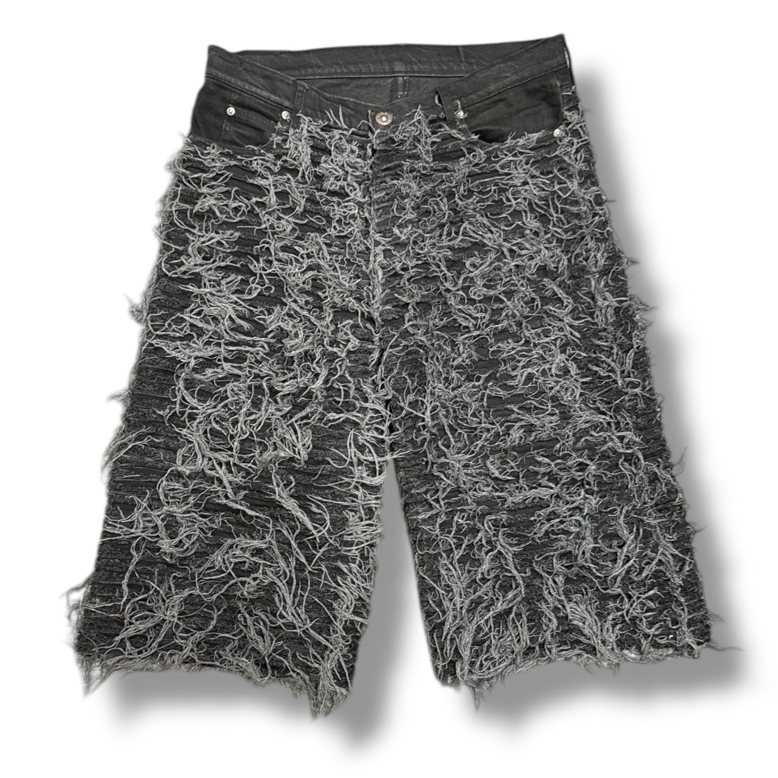 参考上代198000円 PARADOXE PARIS BAGGY ABYSS SHORTS バギーアビスショーツ NUBIAN ハーフパンツ パラドックスパリス ブラック 42 91485A6