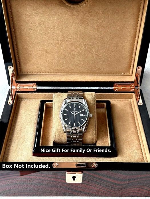 腕時計 メンズ クォーツ 1個 メンズ 豪華なジュエリー腕時計 有名ブランド 新作 夏のアクセサリー 男性用高級腕時計  シルバーステンレススチールブレスレットチェーン 50M防水 シンプルカ