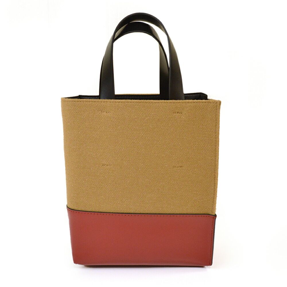 MARNI マルニ ミニトートバッグ レディース 2wayショルダーバッグ バイカラー emr22w502 SHMP0039Q0 P5070 POMPEII/HOT RED/BLACK アウトレットMARNI マルニ トートバッグ 2WAY&frasl;ショルダーバッグ