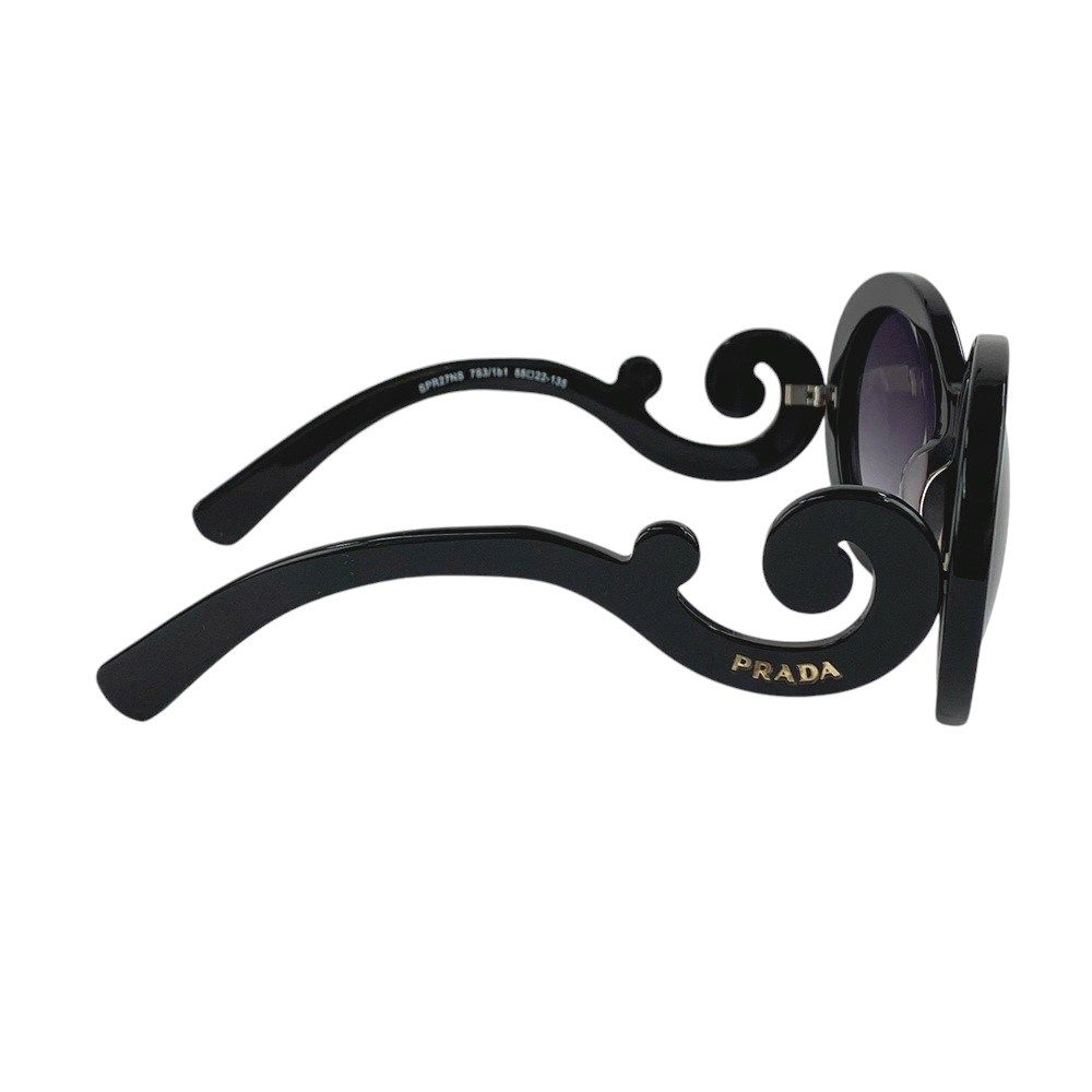 ■美品■　プラダ サングラス ミニマル バロック 眼鏡 メガネ ブラック SPR27NS 【217555】◇ PRADA - □美品□ プラダ サングラス ミニマル バロック 眼鏡 メガネ