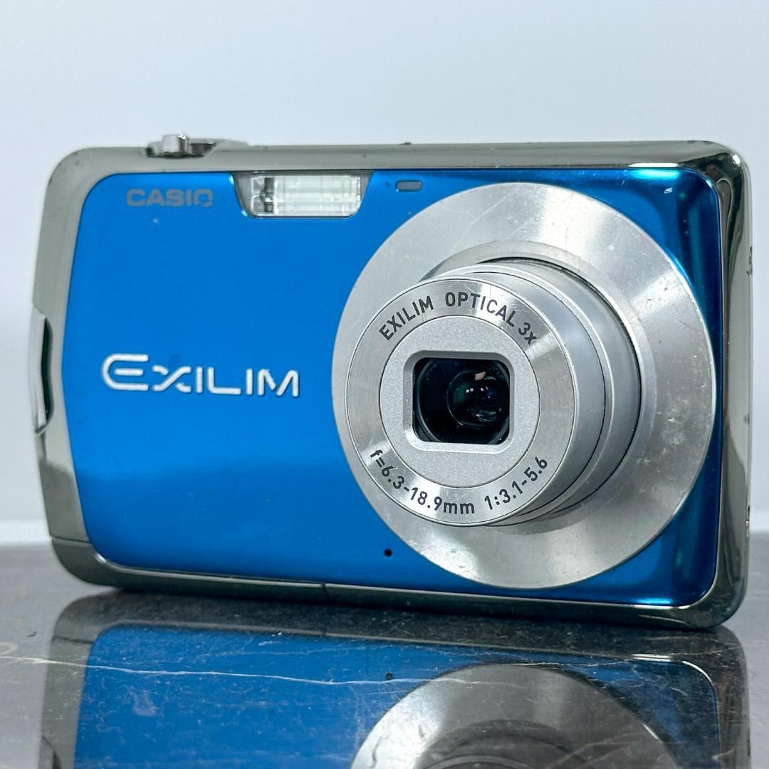 CASIO EXILIM EX-Z1 ブルー コンパクトデジタルカメラ カシオ エクシリム デジカメ コンデジ カメラ 動作品 薄型 軽量モデル シンプル操作 おしゃれカラー レトロデジカメ カラー