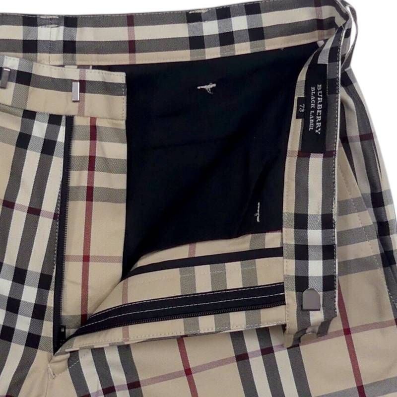バーバリーブラックレーベル ボトムス ノバチェック 廃盤レア バーバリーブラックレーベル ノバチェック パンツ 総柄