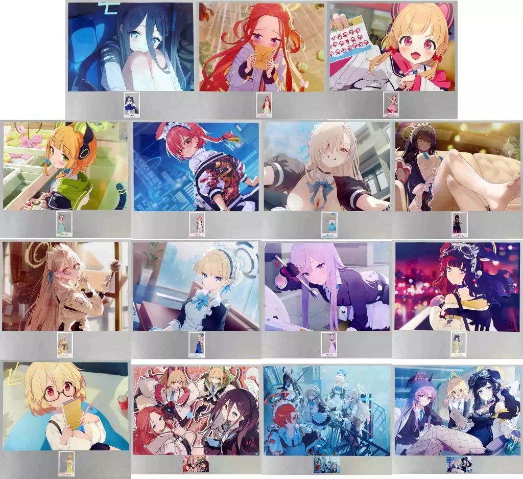 ブルーアーカイブ　一番くじ　K賞　クリアポスター&クリアカード　15種　コンプ ブルーアーカイブ 一番くじ Vol.2 K賞 クリアポスター&クリア