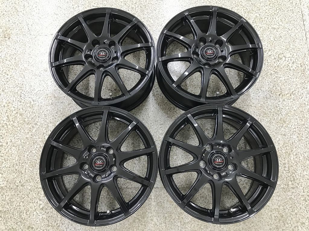 ◎傷 少超 同等 16inc 6.5J 48 114.3 5H 4本 検 VOXY ステップワゴン セレナ アルファード エクストレイル CX-3 ヴェゼル ZR-V