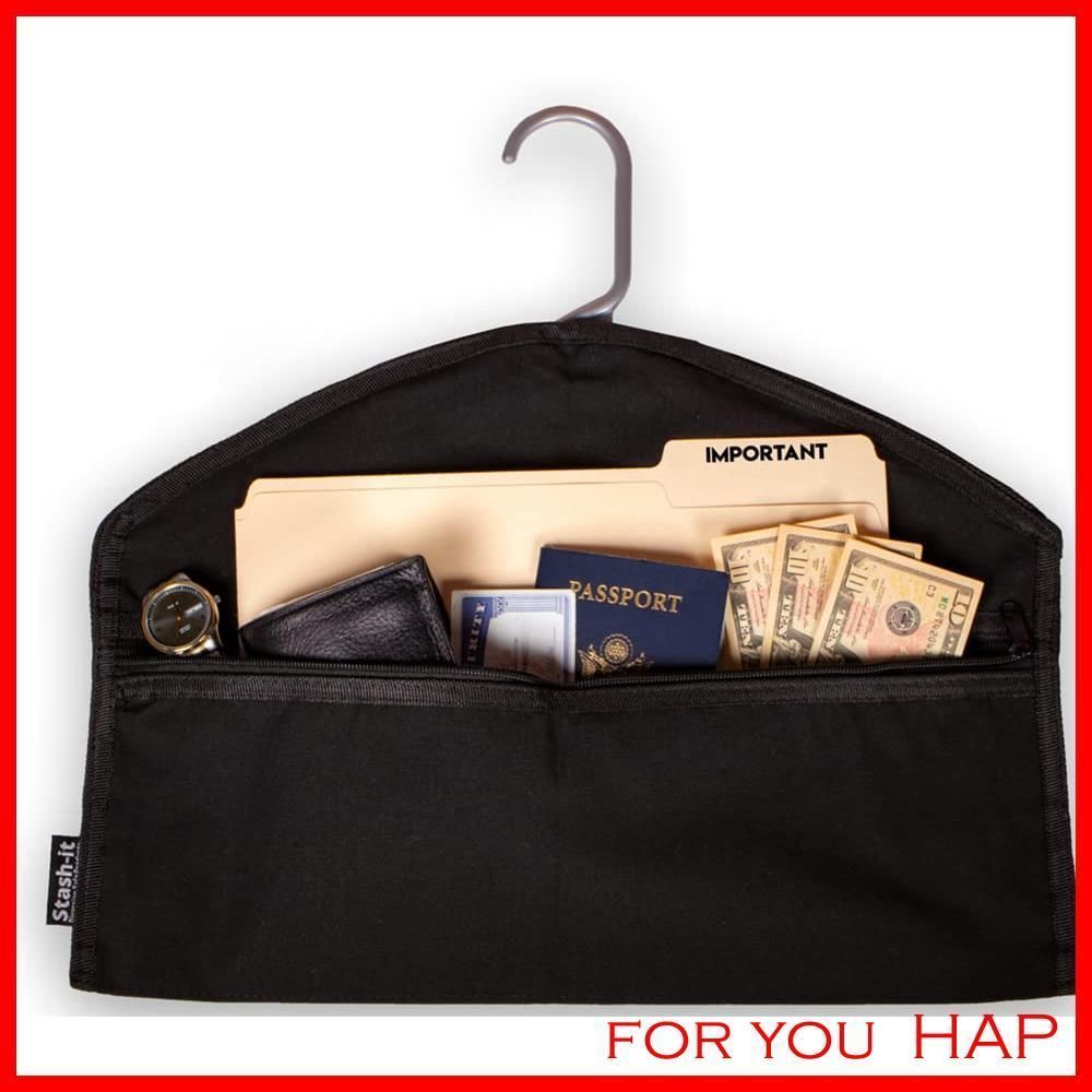 人気商品】Stash-it ハンガー 転用金庫 隠しポケットセーフ 吊り下げ服の下に