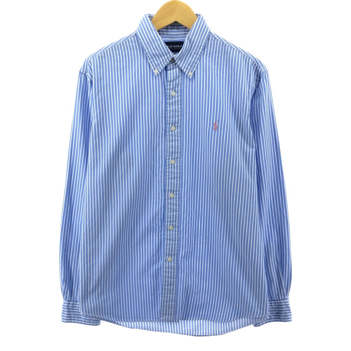古着 ラルフローレン Ralph Lauren POLO GOLF ポロゴルフ 長袖 ボタンダウンストライプシャツ メンズL/eaa384686