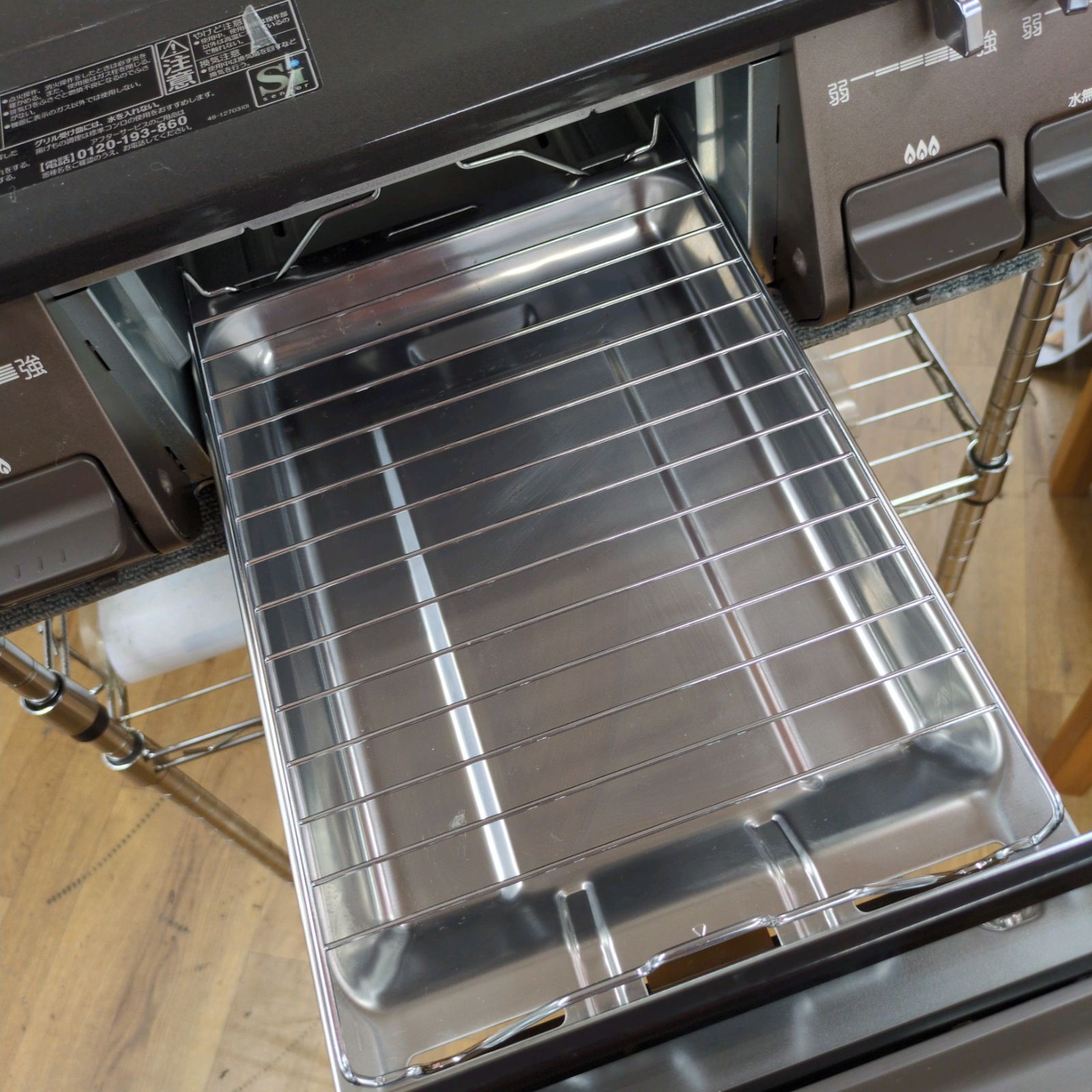 J594 ☆Rinnai☆LPガスコンロ☆水無し片面焼きグリル☆20年製